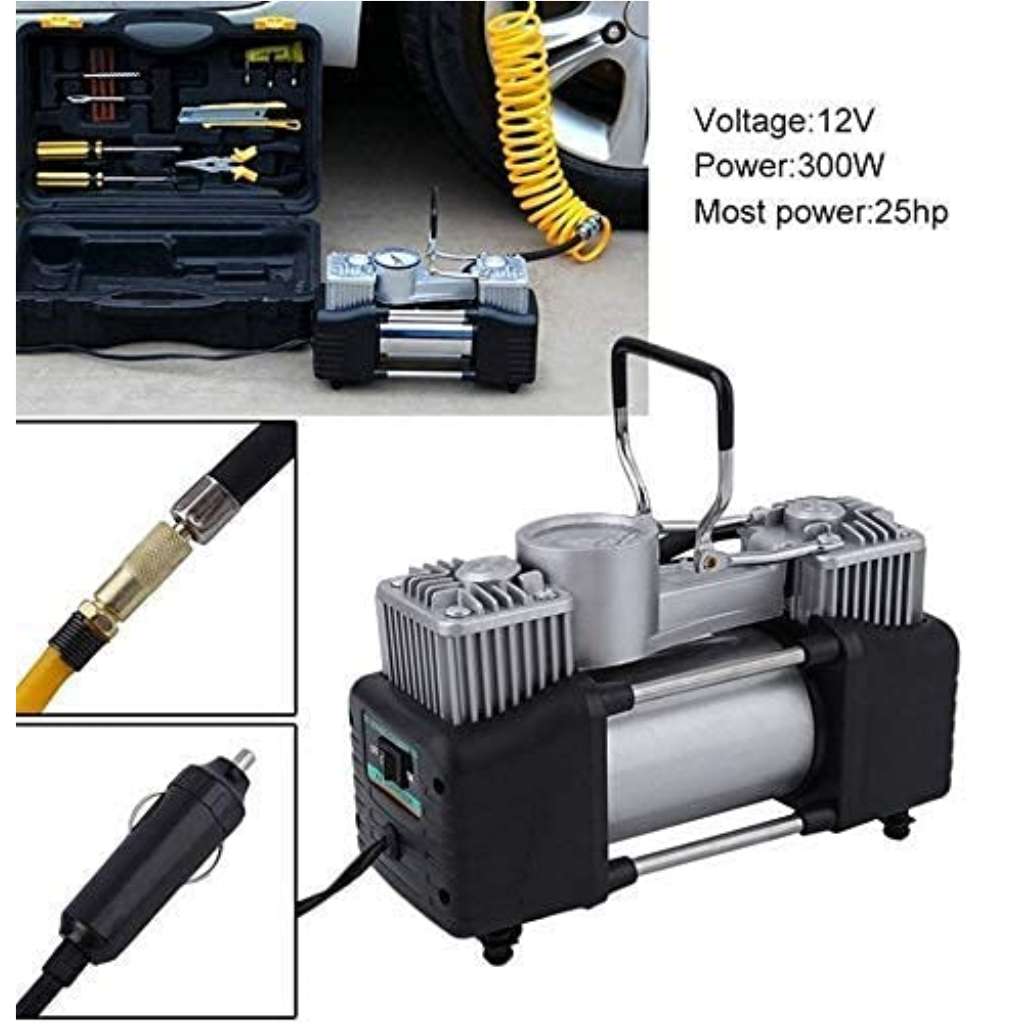 ضاغط هواء مزدوج الأسطوانة SHRE-ESAMP مع طقم إصلاح 12V -150PSI - الصورة 3