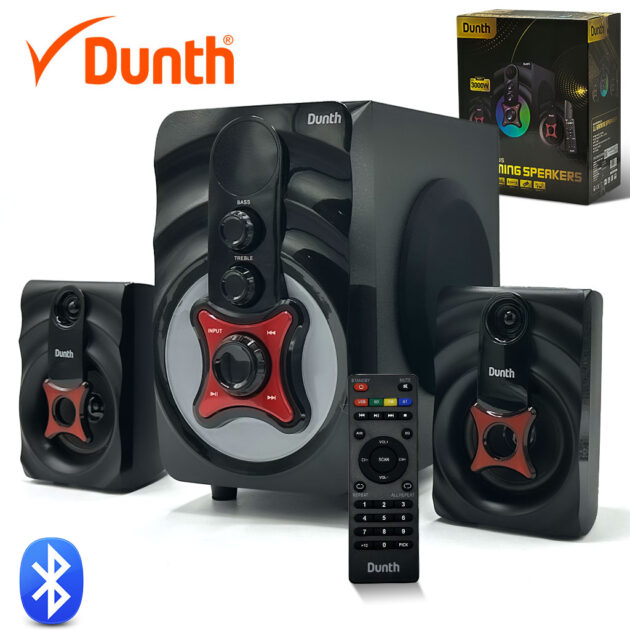 مكبر صوت DUNTH بقوة 3000 واط مع إضاءة LED – DU-SP378 PLUS