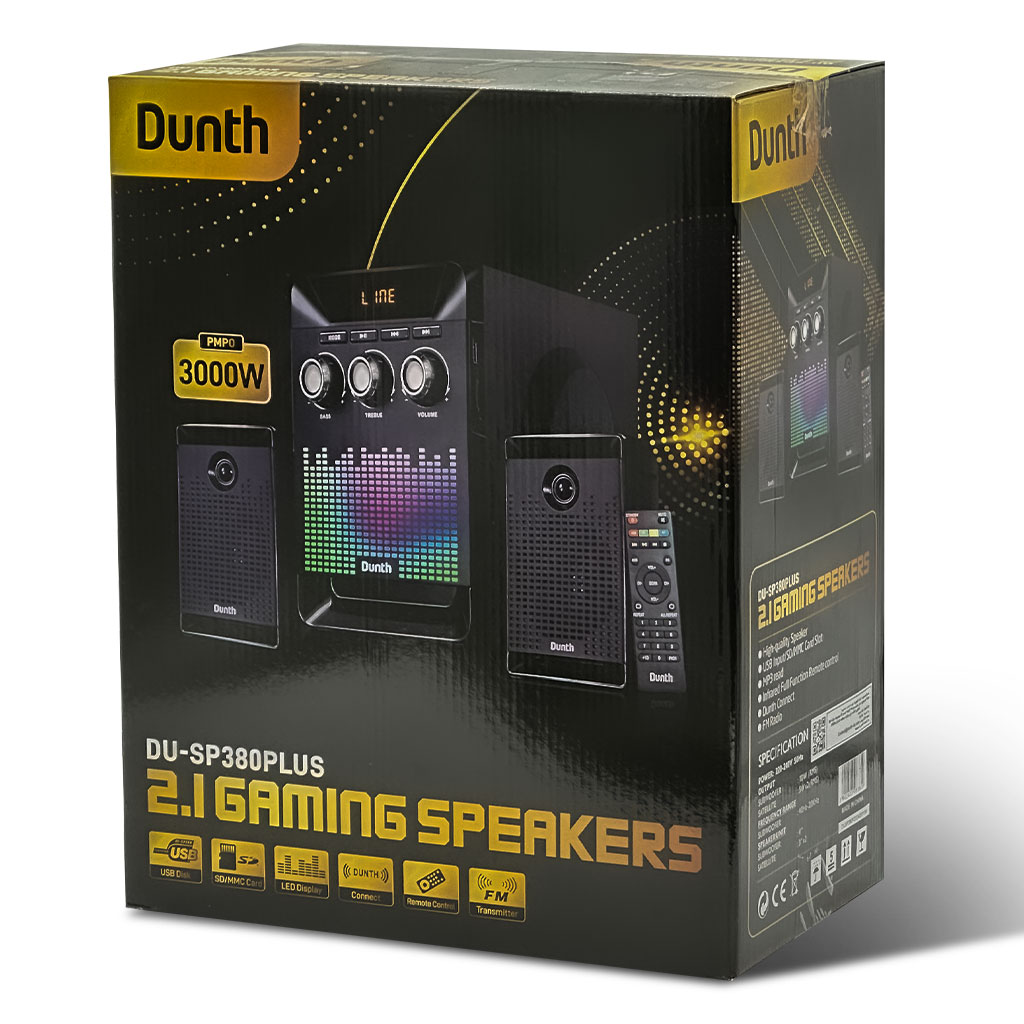 مكبر صوت DUNTH بقوة 3000 واط مع إضاءة LED – DU-SP380PLUS - الصورة 4