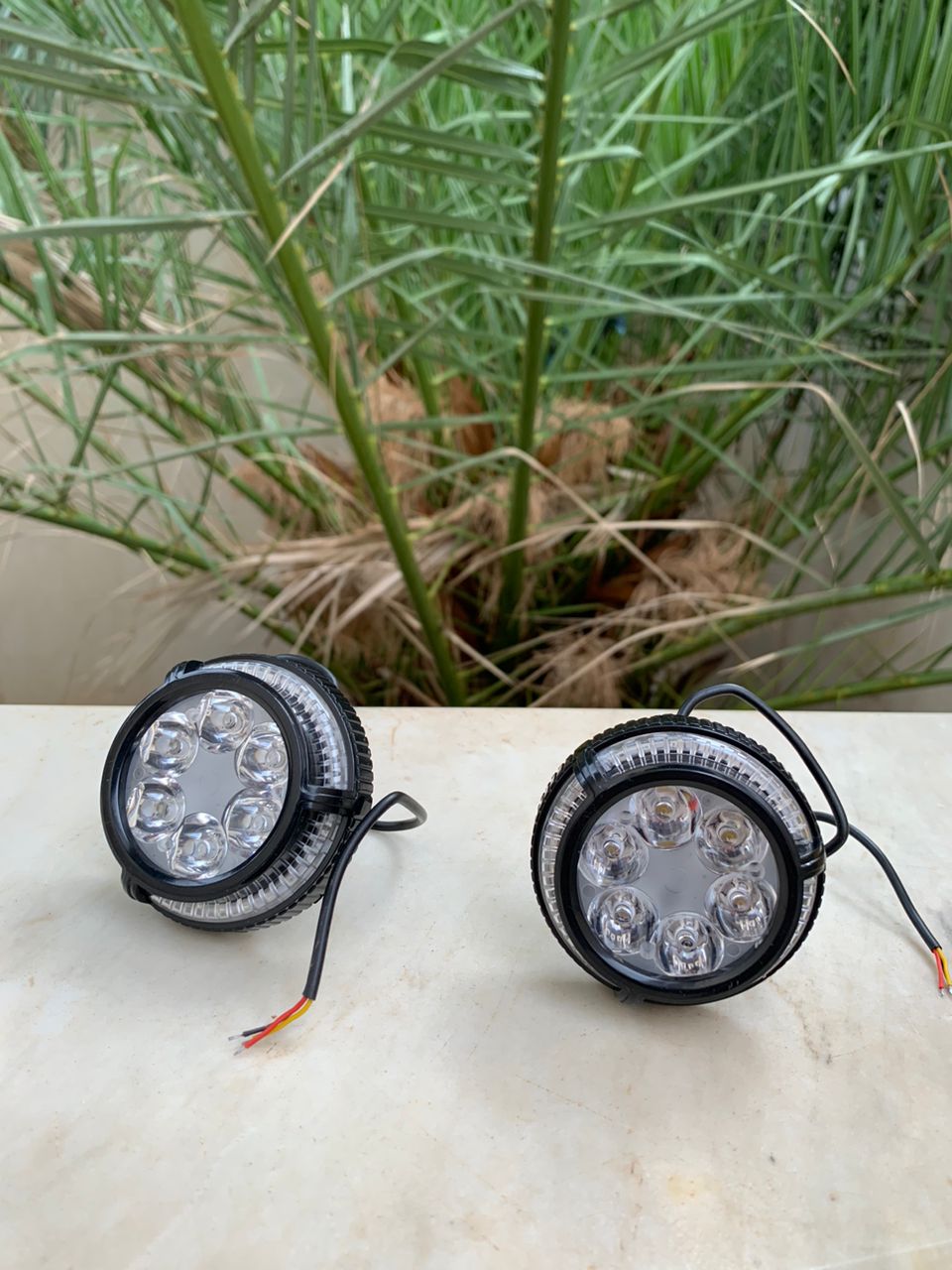 طقم 2 كشافات ضباب 6 LED 12V-85V للدراجات النارية - الصورة 4