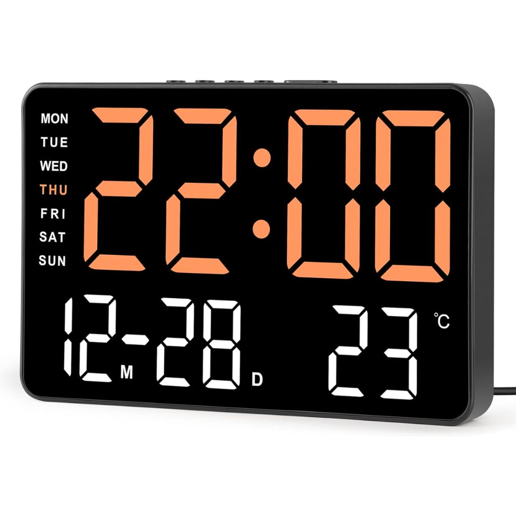 منبّه رقمي بشاشة LED كبيرة مقاس 7.2 بوصات ⏰ - الصورة 5