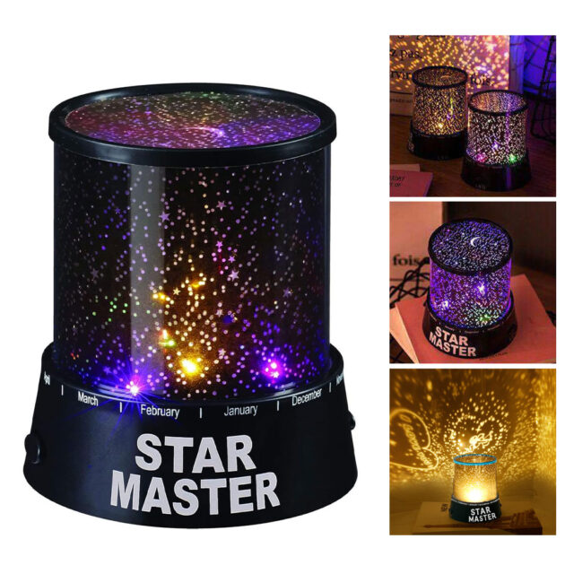 مصباح ليلي مجرّة وجهاز عرض النجوم Star Master  🌌✨
