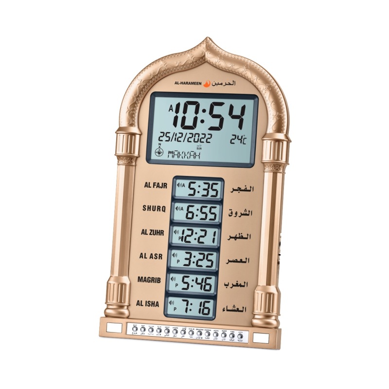 ساعة أذان الحرمين للصلاة بشاشة LED – موديل Al-Harameen HA-4028 🕌⏰ - الصورة 10