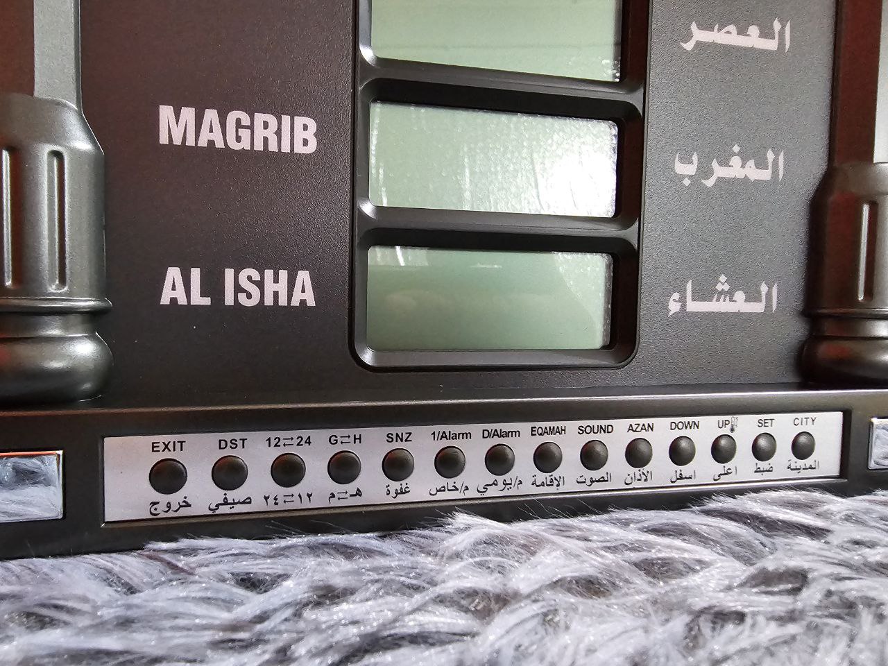 ساعة أذان الحرمين للصلاة بشاشة LED – موديل Al-Harameen HA-4028 🕌⏰ - الصورة 4