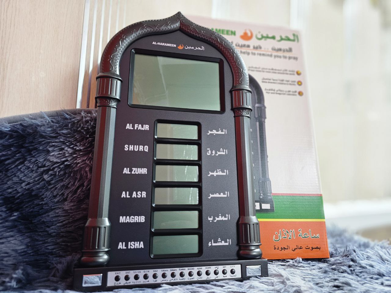 ساعة أذان الحرمين للصلاة بشاشة LED – موديل Al-Harameen HA-4028 🕌⏰ - الصورة 5