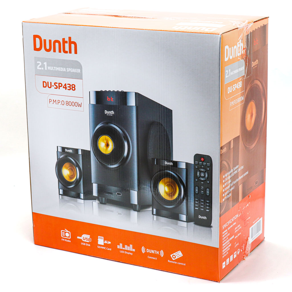 مكبر صوت DUNTH 2.1 متعدد الوسائط – بلوتوث / USB / AUX / راديو FM 🔊🎶 - الصورة 2