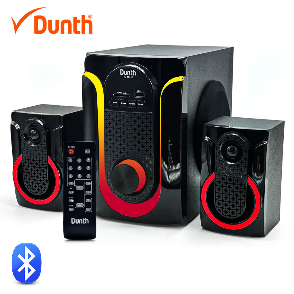 مكبر صوت احترافي أصلي DUNTH DU-SP832 – 8000W مع LED، بلوتوث، AUX، USB وراديو FM 🔊✨- - الصورة 3