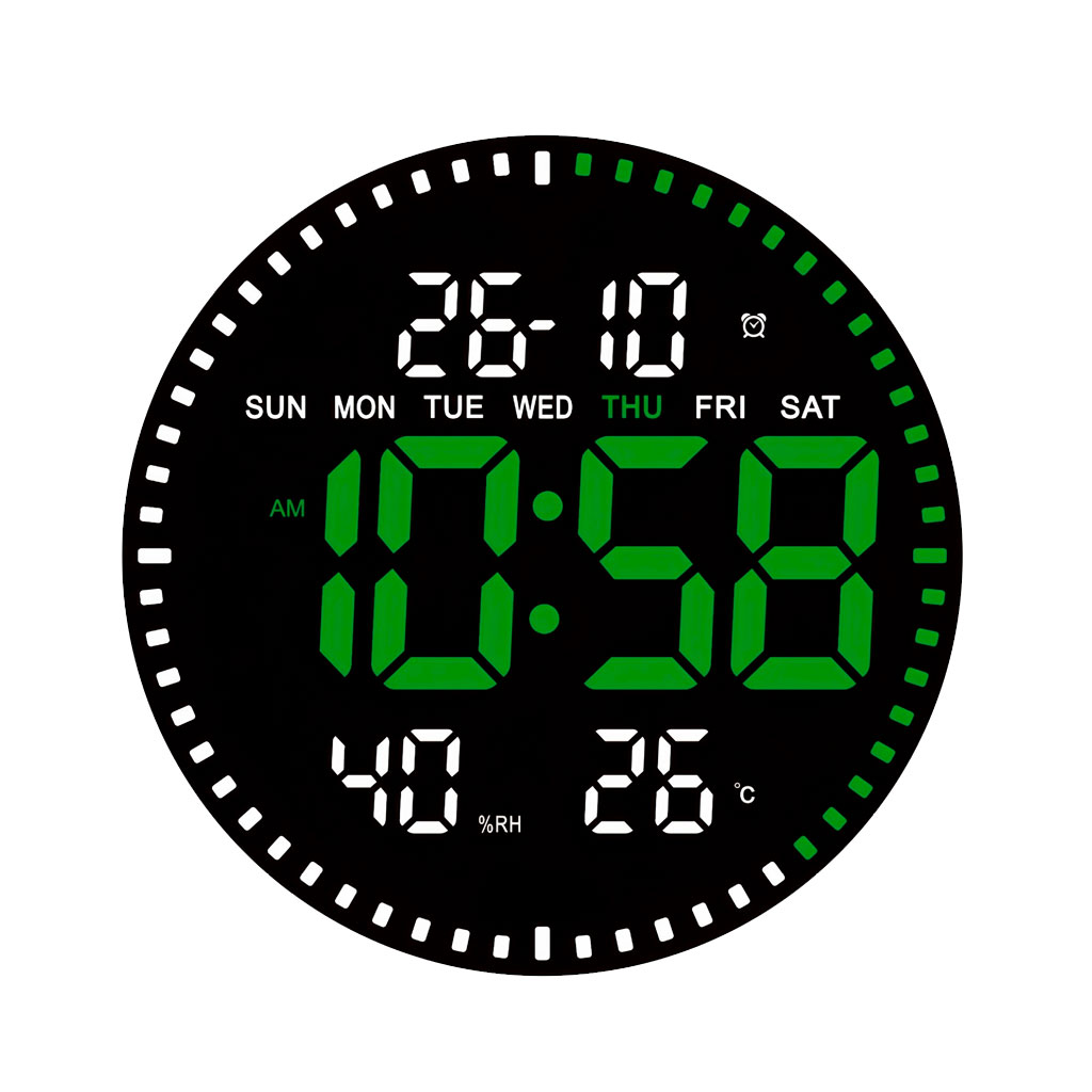 ساعة حائط رقمية LED مع جهاز تحكم عن بعد – JH-2560 🕒✨ - الصورة 3