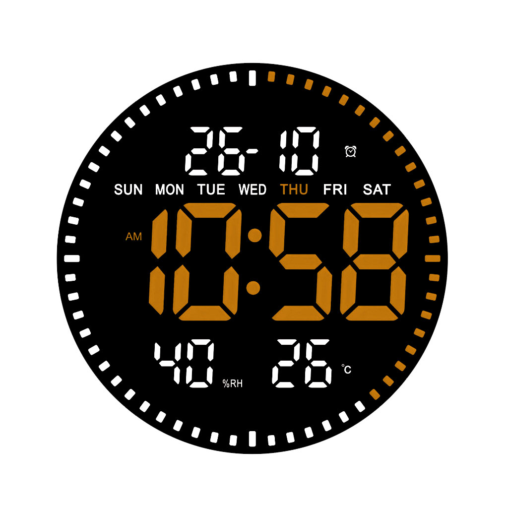 ساعة حائط رقمية LED مع جهاز تحكم عن بعد – JH-2560 🕒✨ - الصورة 4