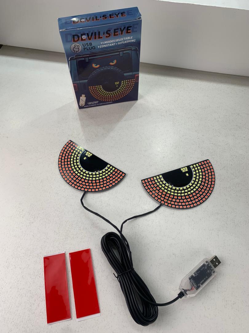 أضواء LED ديناميكية –عيون مضيئة للسيارات – ديكور وإضاءة للزجاج الخلفي 🚗👀 - الصورة 8