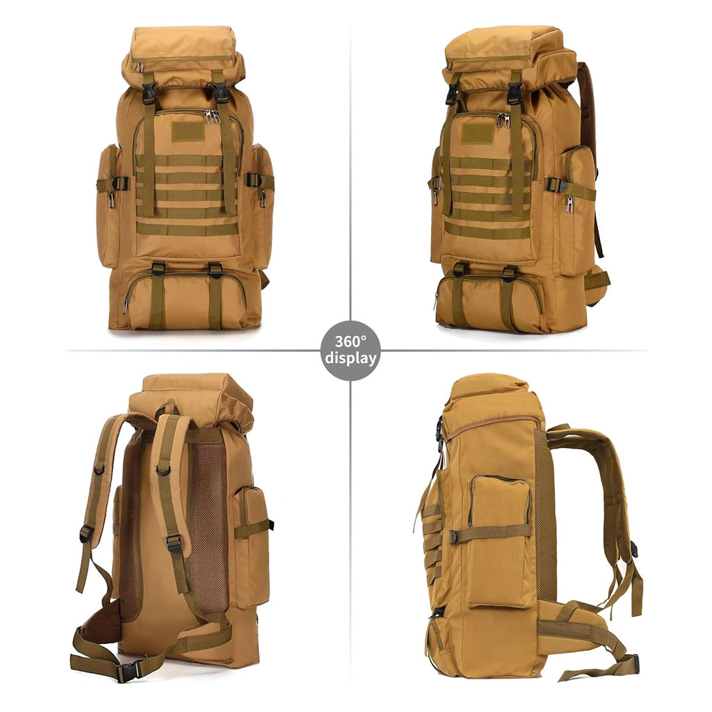 حقيبة ظهر تكتيكية للرحلات URUS سعة 80 لتر – SDM09 🎒🏕️ - الصورة 2