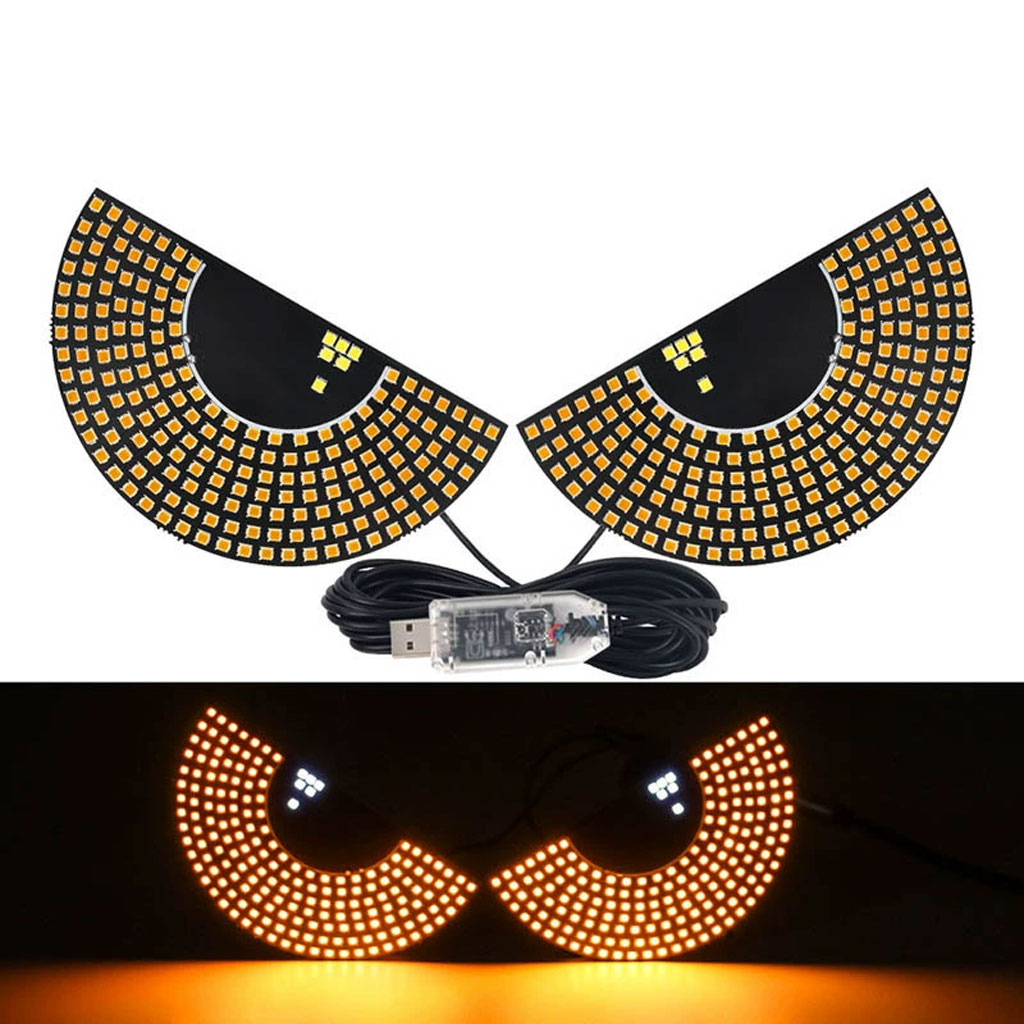 أضواء LED ديناميكية –عيون مضيئة للسيارات – ديكور وإضاءة للزجاج الخلفي 🚗👀 - الصورة 5