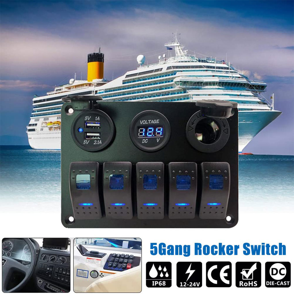 لوحة تحكم 12V للسيارات والقوارب مع شاشة عرض الفولتية ⚡🚤 - الصورة 5