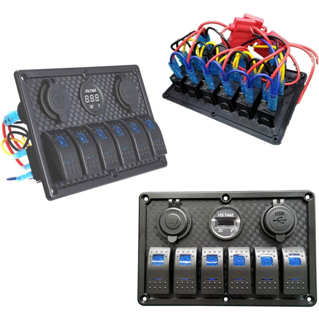 لوحة تحكم 12V للسيارات والقوارب مع شاشة عرض الفولتية ⚡🚤 - الصورة 7