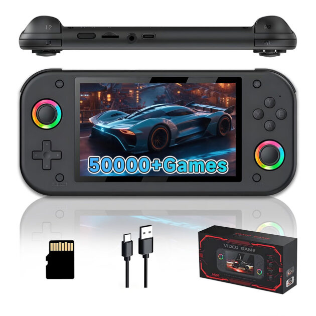 جهاز ألعاب محمول Retro M26 – أكثر من 20,000 لعبة مع 25 محاكي وذاكرة 64GB 🎮🕹️