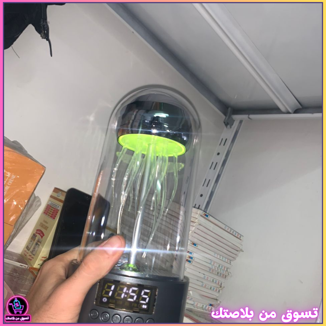 مكبر صوت بلوتوث على شكل قند-يل البحر مع إضاءة أكواريوم 7 ألوان 🔊✨ - الصورة 8