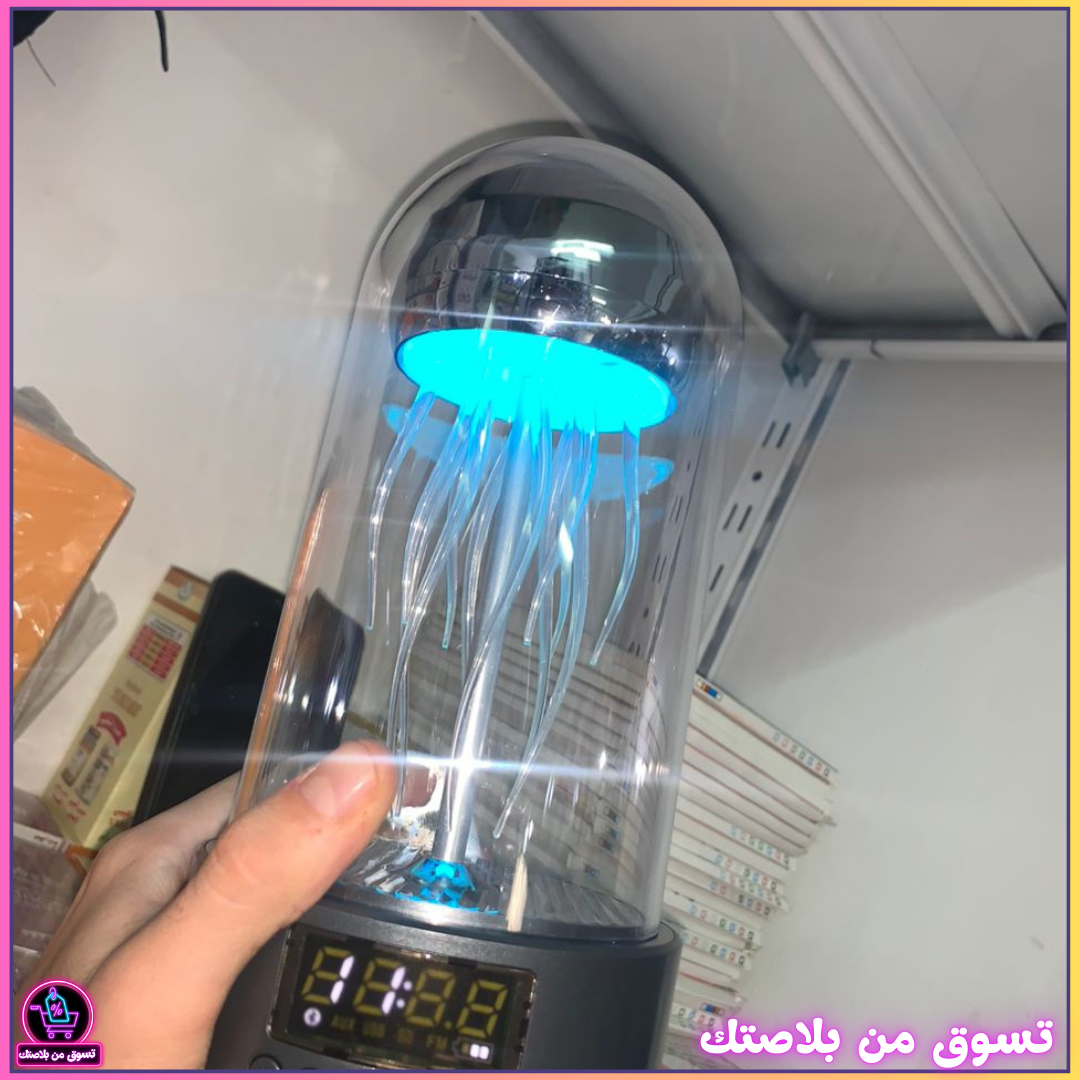 مكبر صوت بلوتوث على شكل قند-يل البحر مع إضاءة أكواريوم 7 ألوان 🔊✨ - الصورة 7