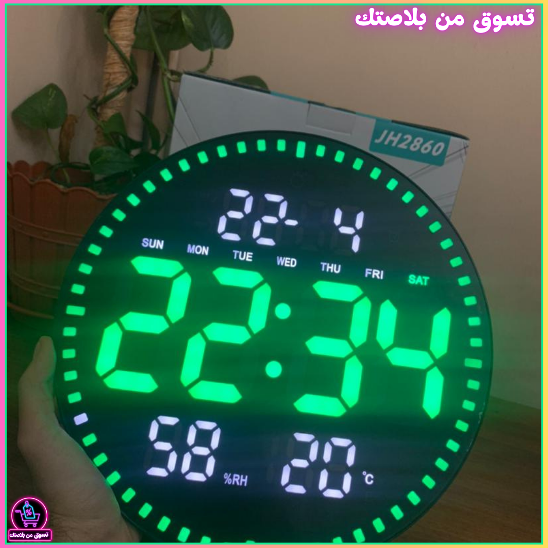 ساعة حائط رقمية LED مع جهاز تحكم عن بعد – JH-2560 🕒✨ - الصورة 7
