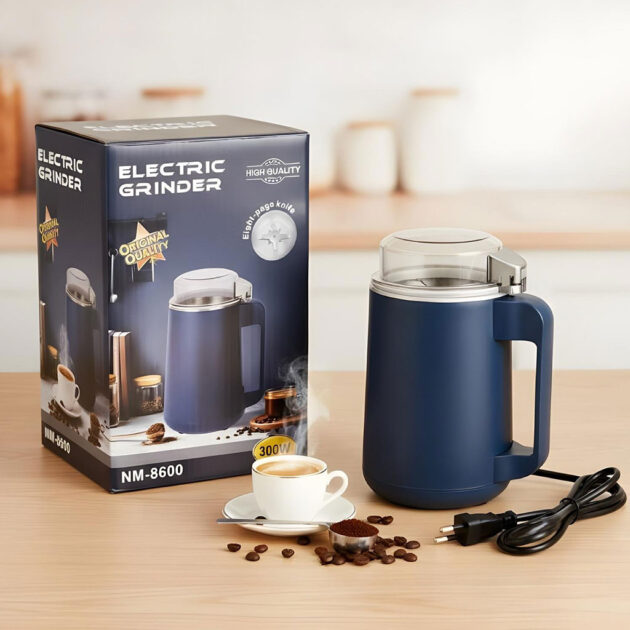 مطحنة كهربائية للحبوب والتوابل INOX بقوة 300 واط ☕⚡