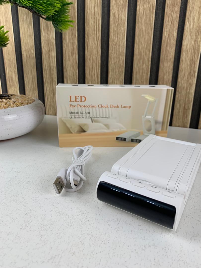 مصباح مكتب لاسلكي قابل لإعادة الشحن مع منبه LED وباور بنك 5000 مللي أمبير💡 ⏰🔋 - الصورة 4