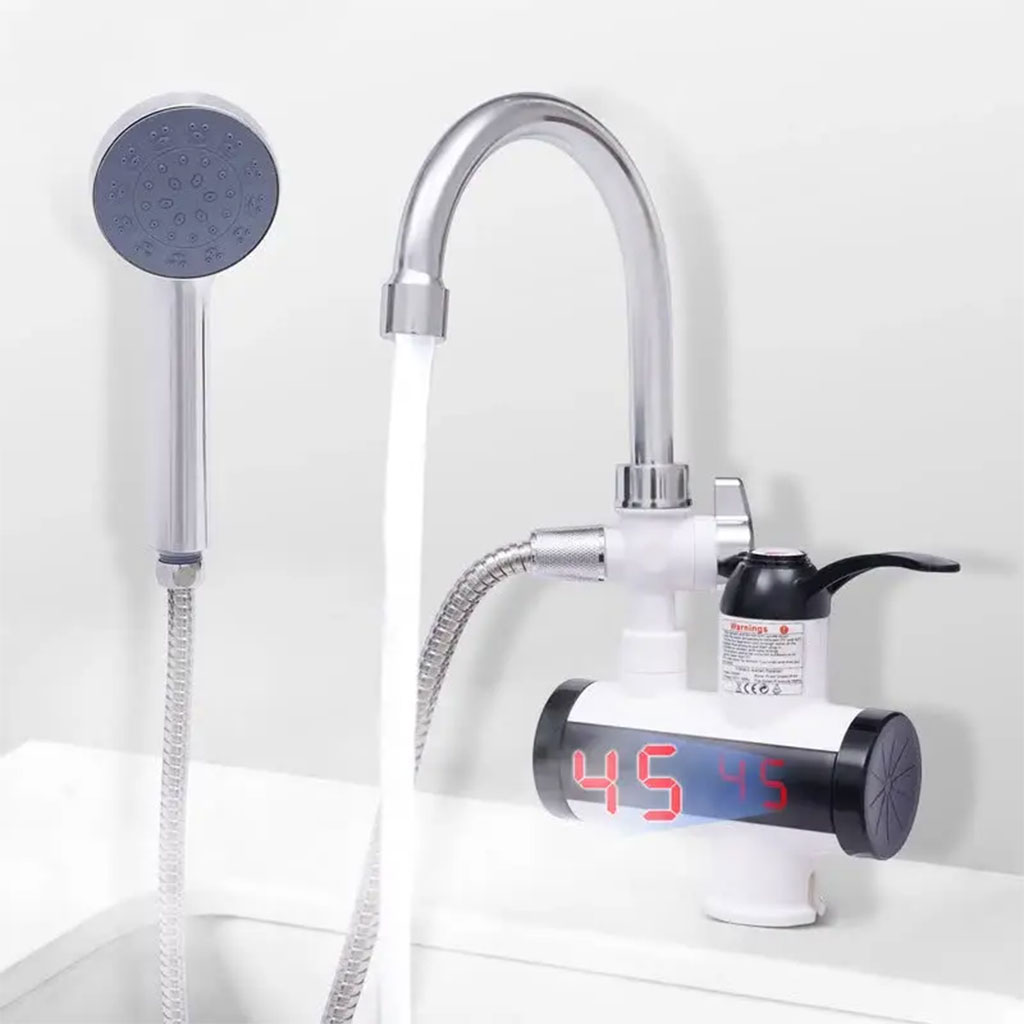 حنفية كهربائية سخّان فوري مع رشاش للحمام – ماء ساخن في ثوانٍ 🚿⚡ - الصورة 7