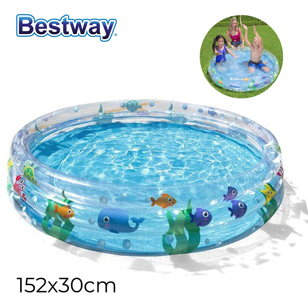 مسبح أطفال بتصميم المحيط من Bestway بمقاس 152 × 30 سم 🏊♂️🌊🐠