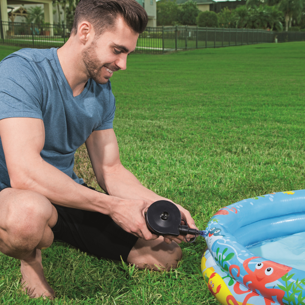 مسبح أطفال دائري هوائي مع عوامة وكرة شاطئ من Bestway بمقاس 122 × 20 سم 🏖️⚽✨ - الصورة 6