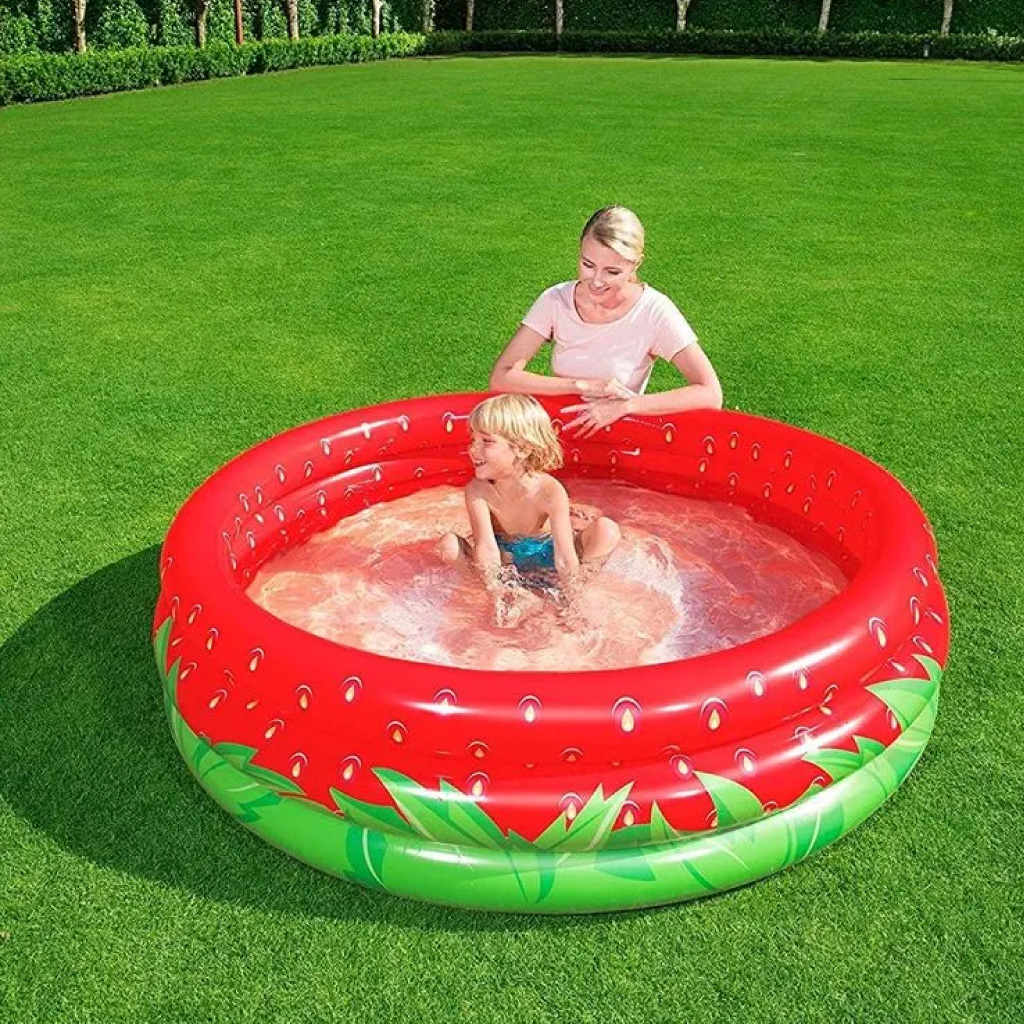 مسبح أطفال هوائي دائري بتصميم الفراولة من Bestway بمقاس 160 × 38 سم 🍓🏊♀️ - الصورة 7