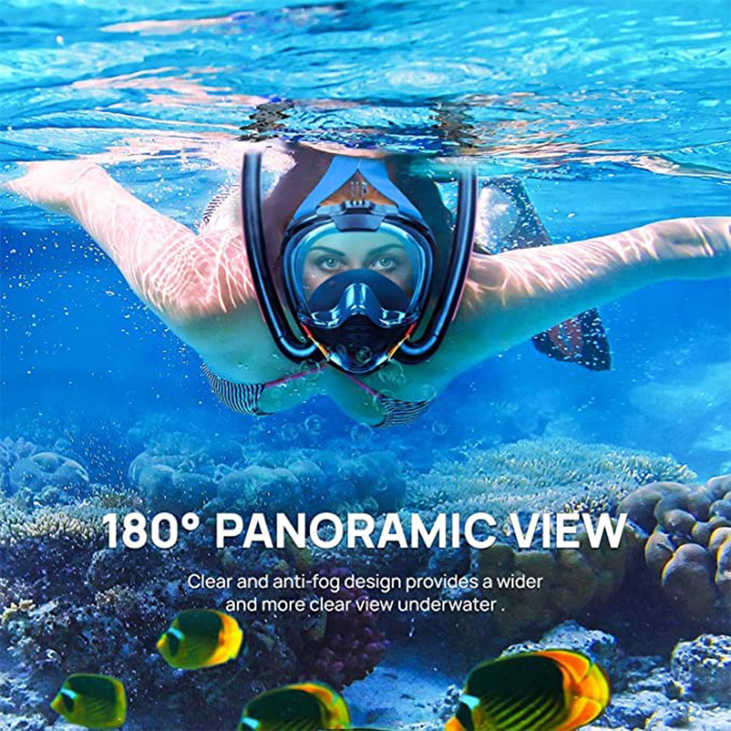 قناع غوص احترافي بأنبوبين مع حامل كاميرا GoPro V2 🤿📷 - الصورة 5