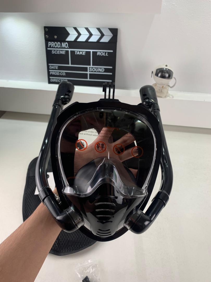 قناع غوص احترافي بأنبوبين مع حامل كاميرا GoPro V2 🤿📷 - الصورة 8