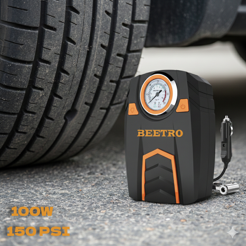 ضاغط هواء للسيارات BE-ETRO BE0172 بقوة 150 PSI و100 واط 🚗💨 - الصورة 7