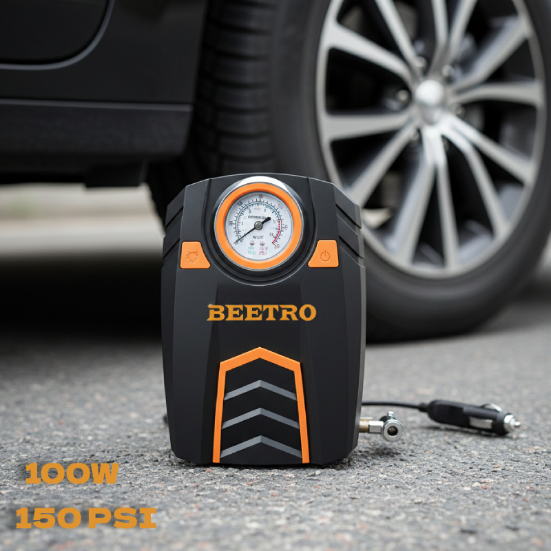 ضاغط هواء للسيارات BE-ETRO BE0172 بقوة 150 PSI و100 واط 🚗💨 - الصورة 8