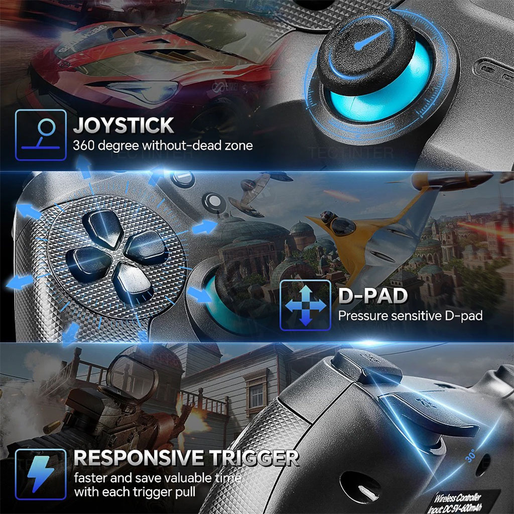 يد تحكم لاسلكية 2.4G متوافقة مع Android TV Box وSteam وPC وTV Box وPS3 🎮📡 - الصورة 6