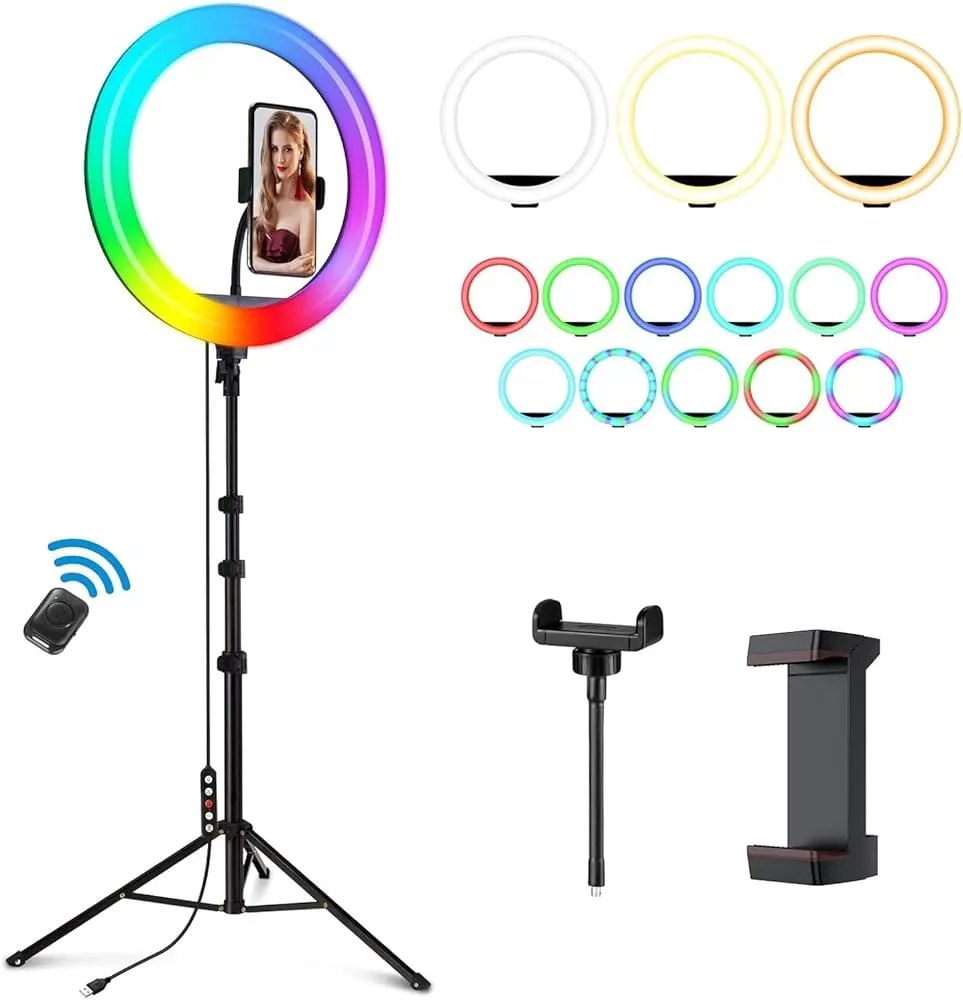 حلقة إضاءة RGB LED متعددة الألوان MJ33 💡🌈 - الصورة 4